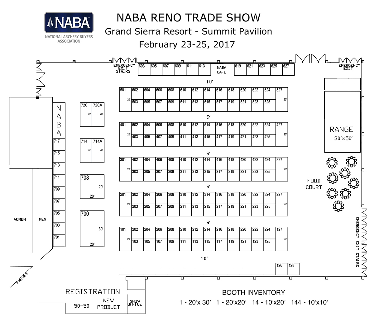 Floor Plan National Archery Buyers Association NABA